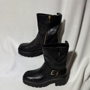 Michael Kors Black Leather Ankle Boots